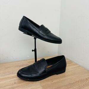 Kensie Black Leather Gitty Penny Loafer Women’s Size 8